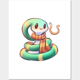 Cute Snake Drawing Posters and Art